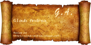 Glaub Andrea névjegykártya