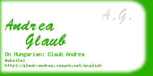 andrea glaub business card